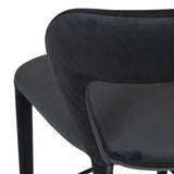 Jessica Barstool Onyx Velvet