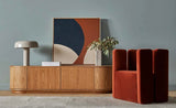 Oberon Crescent Entertainment Unit Natural 2100mm