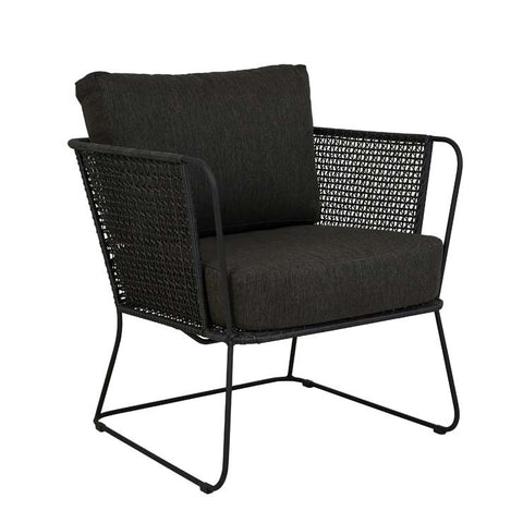 Cabana Sleigh Armchair Charcoal