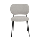 miller dining chair taupe boucle