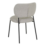 miller dining chair taupe boucle