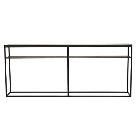 elle slim console white with black frame 1800