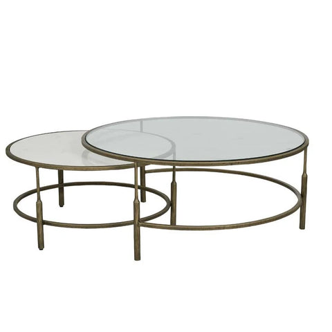 Verona Charm Nest Coffee Table White Marble