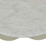 artie wave ripple coffee table white marble