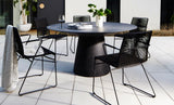 livorno dining table six seater black speckle