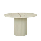 Benjamin Ripple Marble Dining Table Brown Vein
