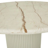 Benjamin Ripple Marble Dining Table Brown Vein