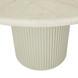 Benjamin Ripple Marble Dining Table Brown Vein