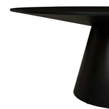 classique round dining table matt dark oak eight seat