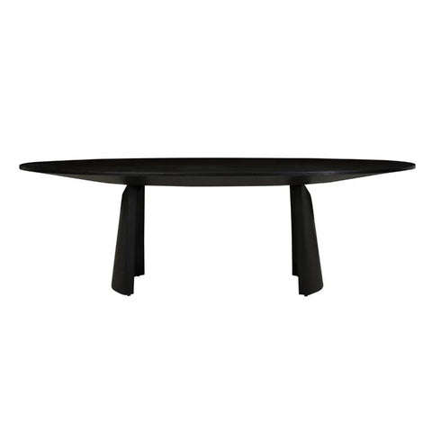 kin dining table oval 2400mm matt dark oak