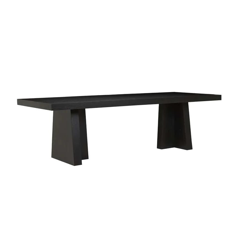 porter tri dining table matt black