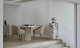 Benjamin Ripple Marble Dining Table Brown Vein