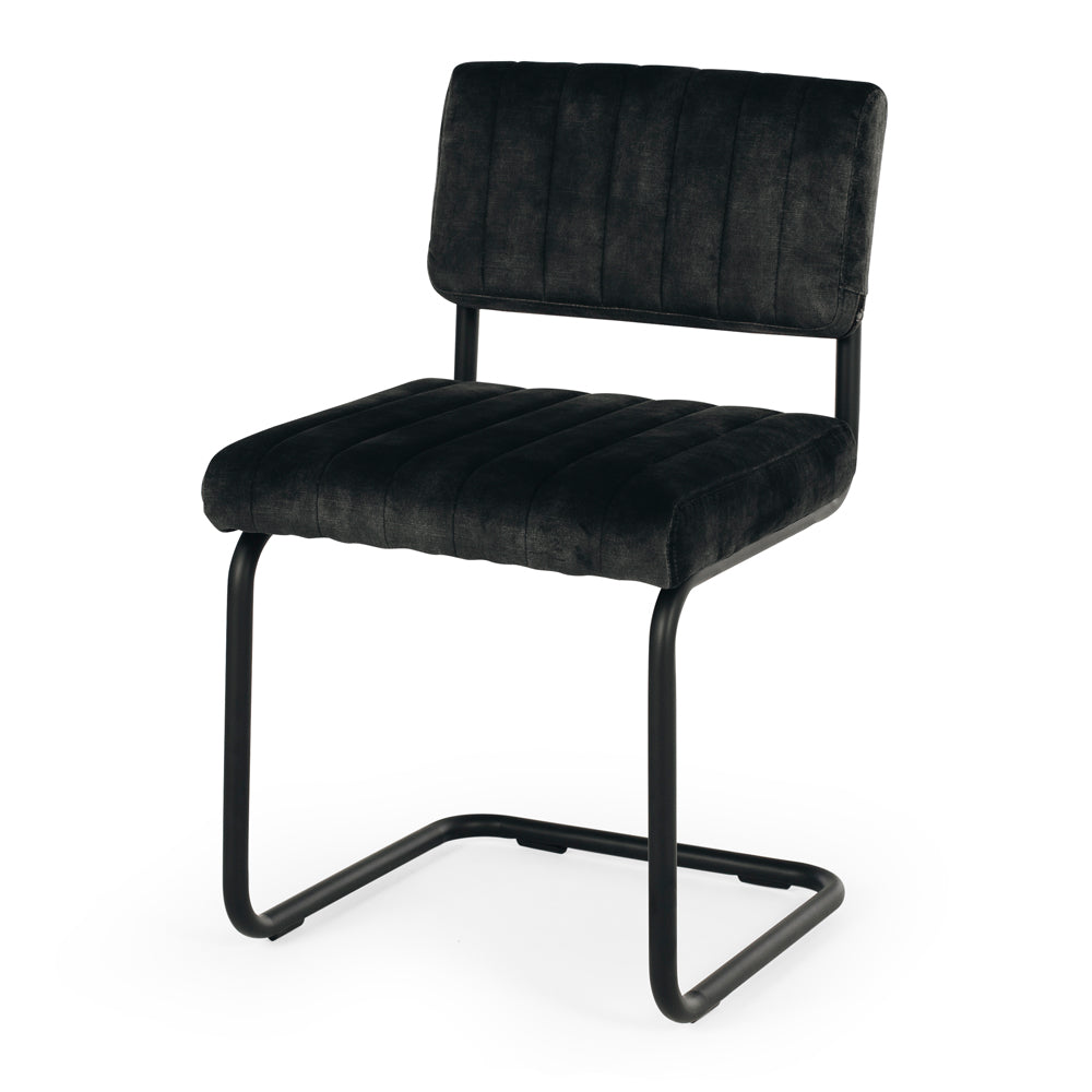 ashton dining chair black  velvet