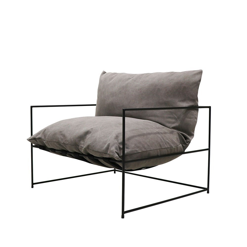 lincoln club armchair large grey