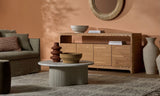 Artie Wave Ripple Coffee Table White Marble
