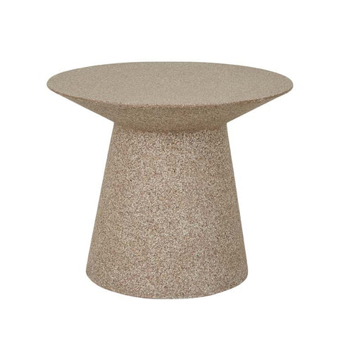 livorno round side table terracotta speckle