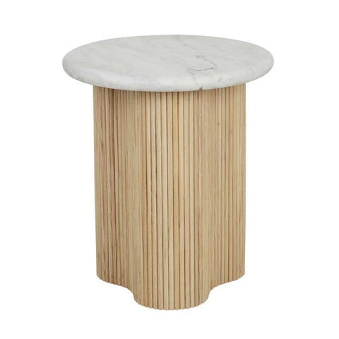 Artie Wave Ripple Side Table Natural