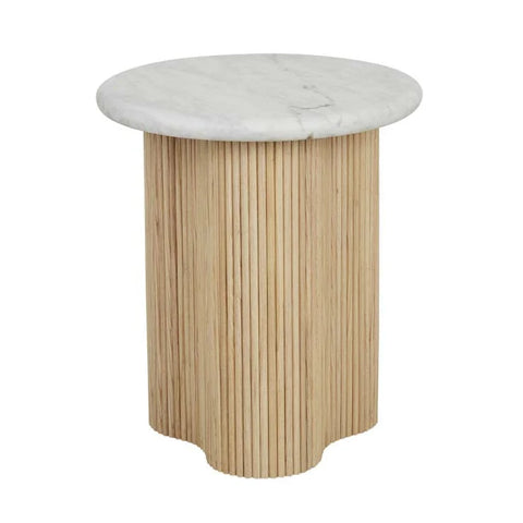 artie wave ripple side table natural