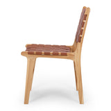 weaver dining chair tan
