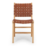 weaver dining chair tan