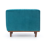 stitched luxe velvet sofa chair teal