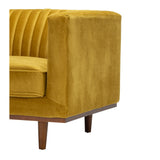stitched luxe velvet sofa chair golden