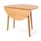 sweden round drop leaf dining table