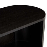 classique low oval shelf console black