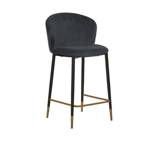 Sara Barstool Onyx Velvet