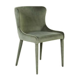 claudia dining chair cypress green velvet