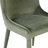 claudia dining chair cypress green velvet