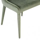 claudia dining chair cypress green velvet