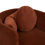 hugo bow armchair cinnamon velvet