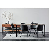 isaac dining chair woven charcoal