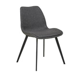 isaac dining chair woven charcoal