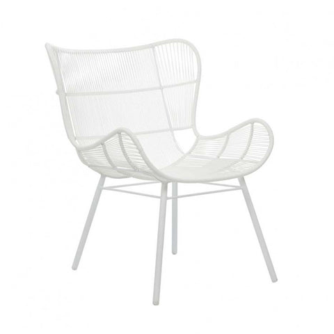 Mauritius Wing Chair Small White
