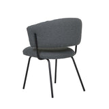 mimi dining chair charcoal boucle
