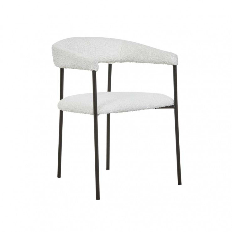 stanley dining chair snow boucle
