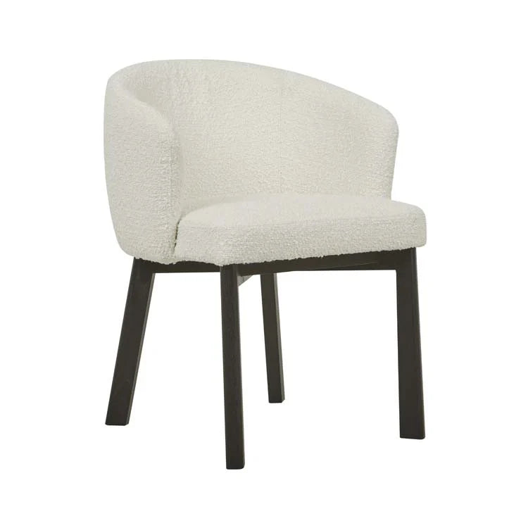 tate dining chair snow boucle/black