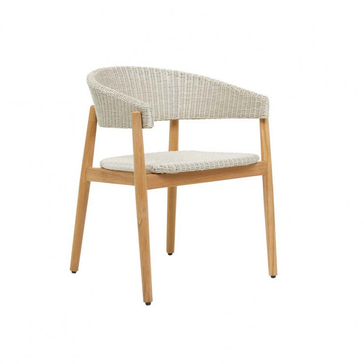 villa curve dining chair white
