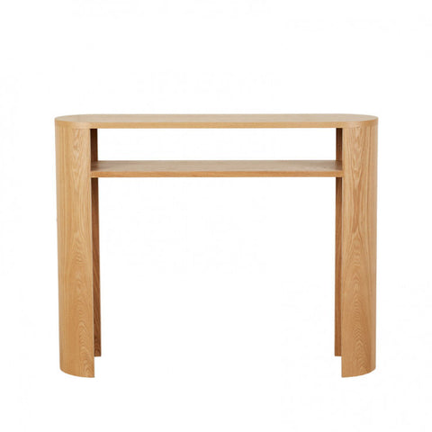 classique curve shelf console natural