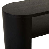 classique curve shelf console black