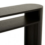 classique curve shelf console black