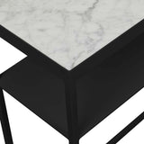 elle slim console white with black frame 900
