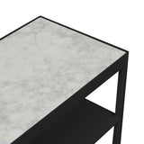 elle slim console white with black frame 900