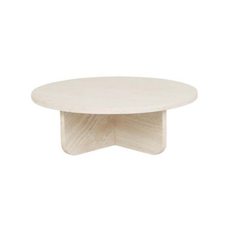 amara curve coffee table natural travertine
