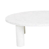 Amara Round Coffee Table White Marble