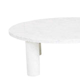 amara round coffee table white marble