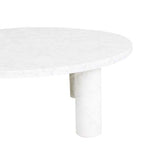 Amara Round Coffee Table White Marble