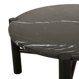 artie coffee table matt black marble small